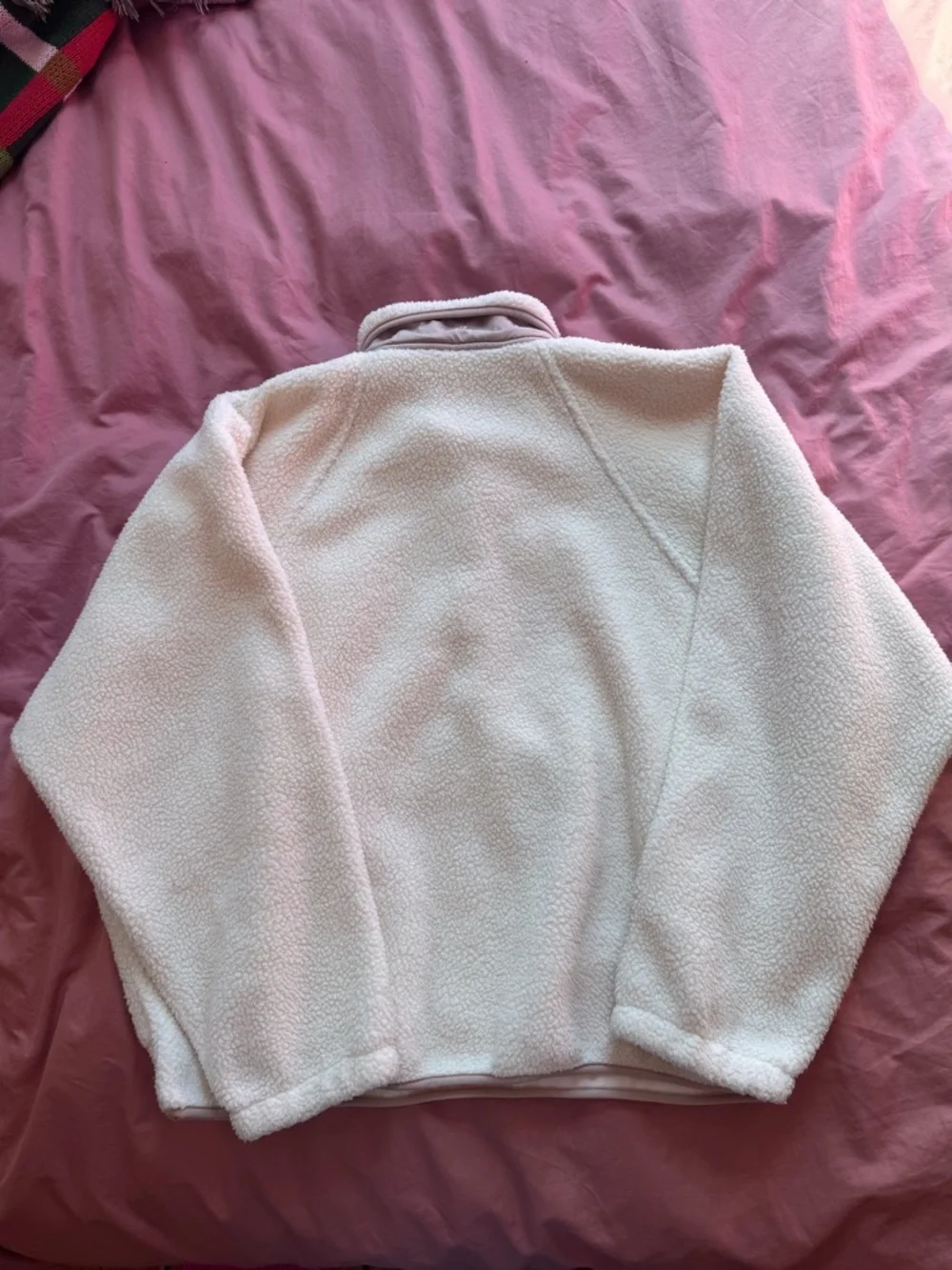 Free People FP Movement Hit The Slopes Pullover Fleece Jacket Ivory Combo XL
